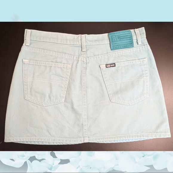 VINTAGE Ralph Lauren 5 Pocket Jean Skirt! - Picture 2 of 7